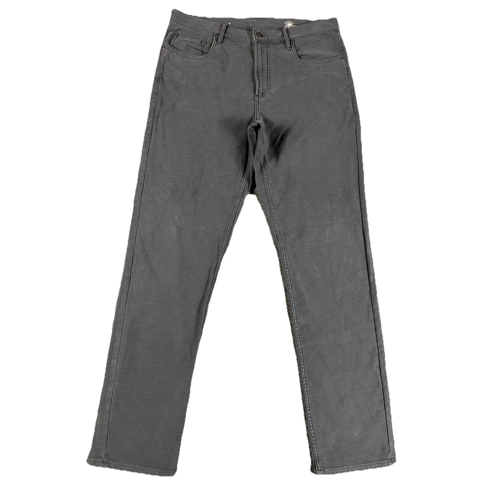 Faherty Stretch Terry 5 Pocket Pants Mens 33X32 (30) Navy Cotton  Blend Straight